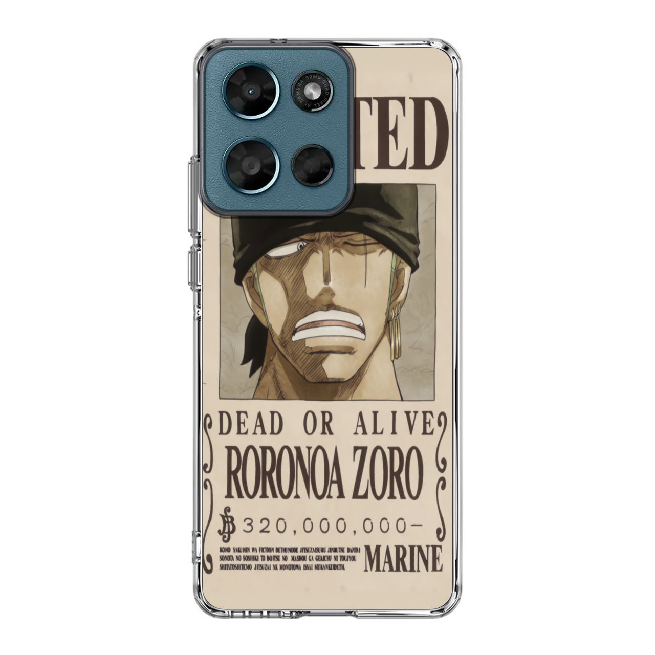 Roronoa Zoro Bounty Motorola Moto G Play 2026 Case