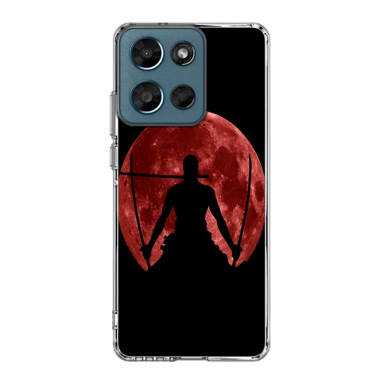 Silhouette Of Zoro In Santoryu Mode Motorola Moto G Play 2026 Case