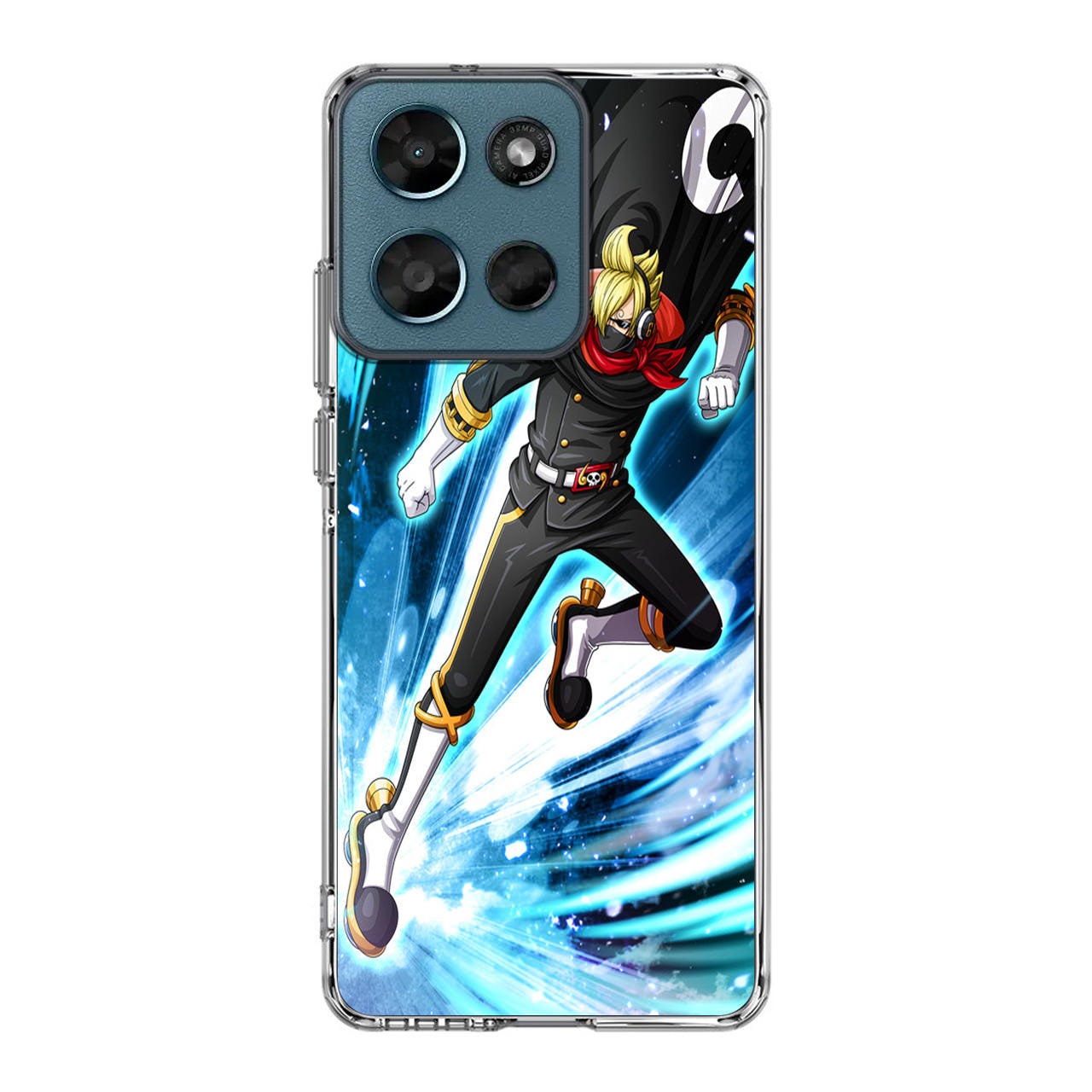 Stealth Black Vinsmoke Sanji Motorola Moto G Play 2026 Case