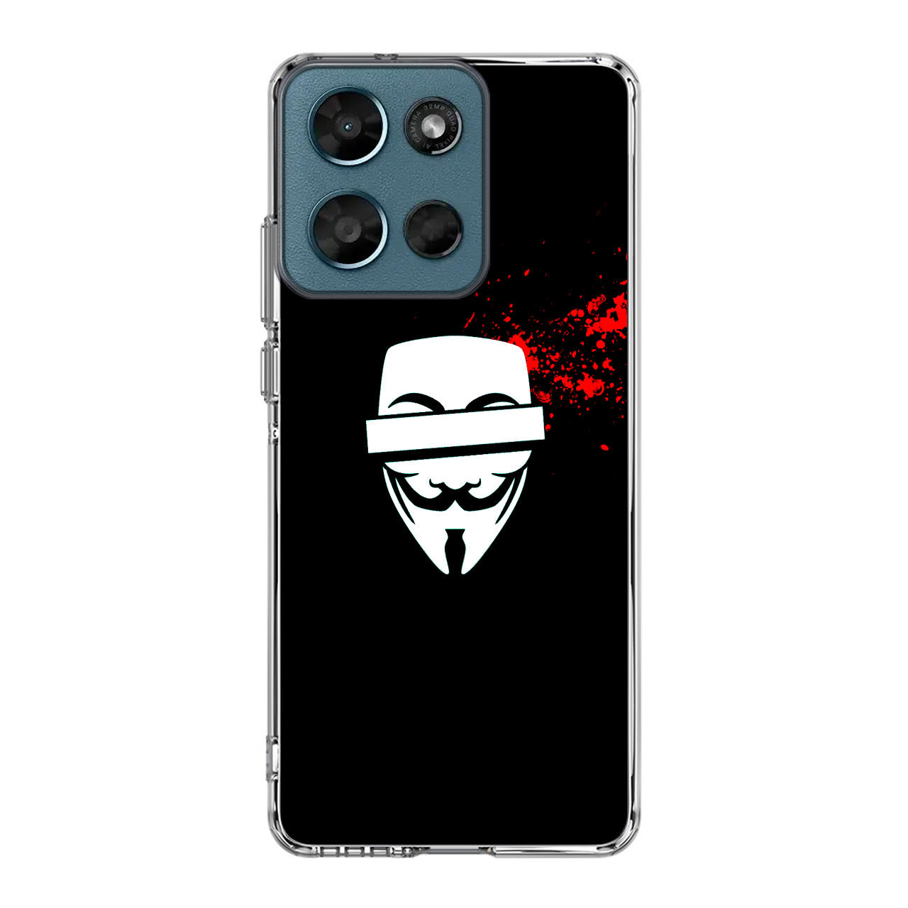 Anonymous Blood Splashes Motorola Moto G Play 2026 Case