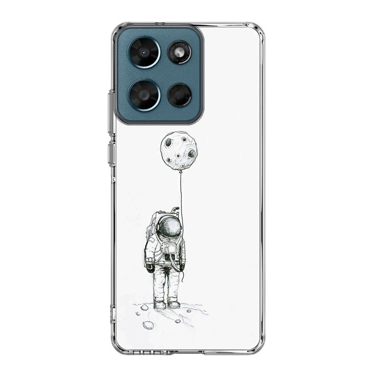 Astronaut Moon Balloon Motorola Moto G Play 2026 Case