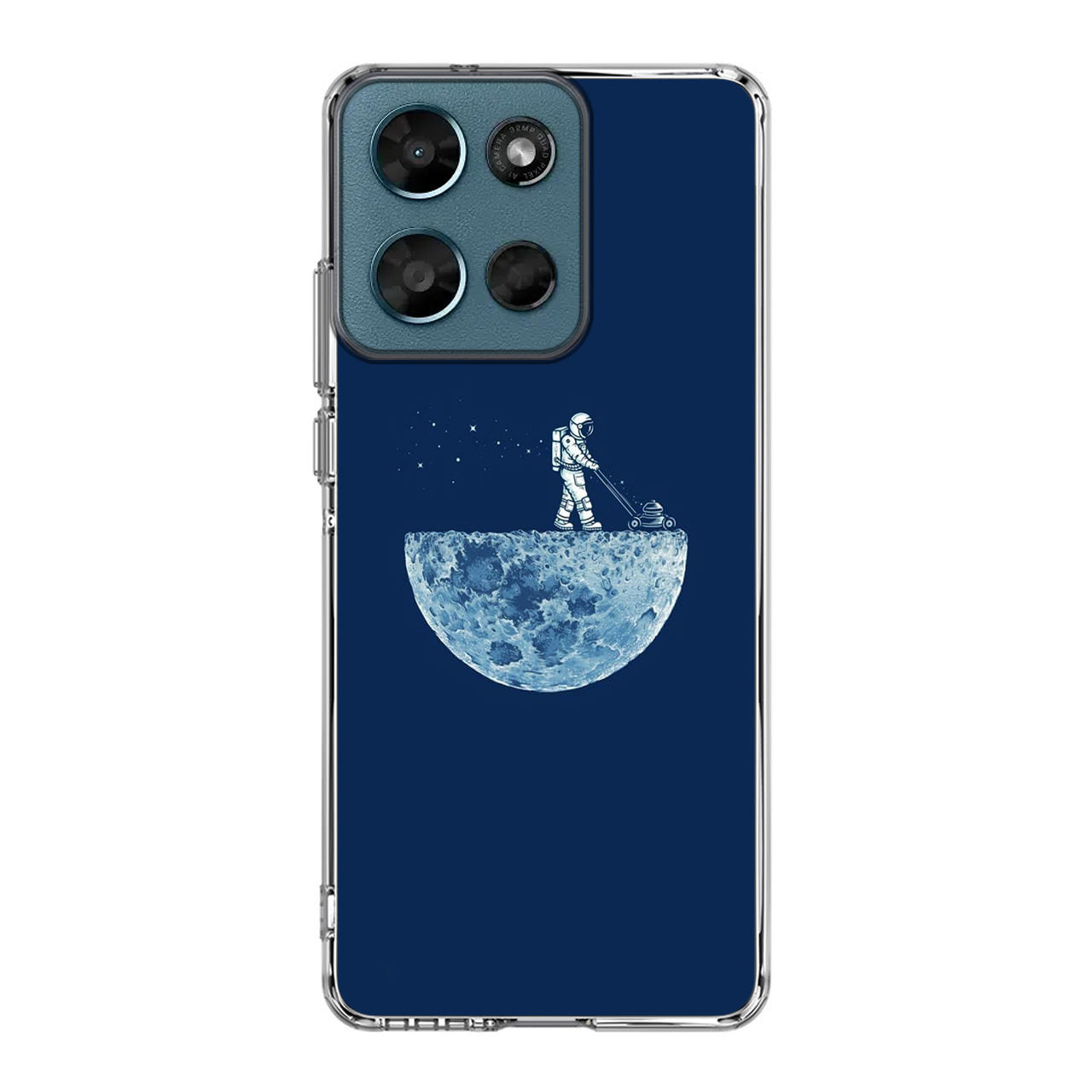 Astronaut Mowing The Moon Motorola Moto G Play 2026 Case