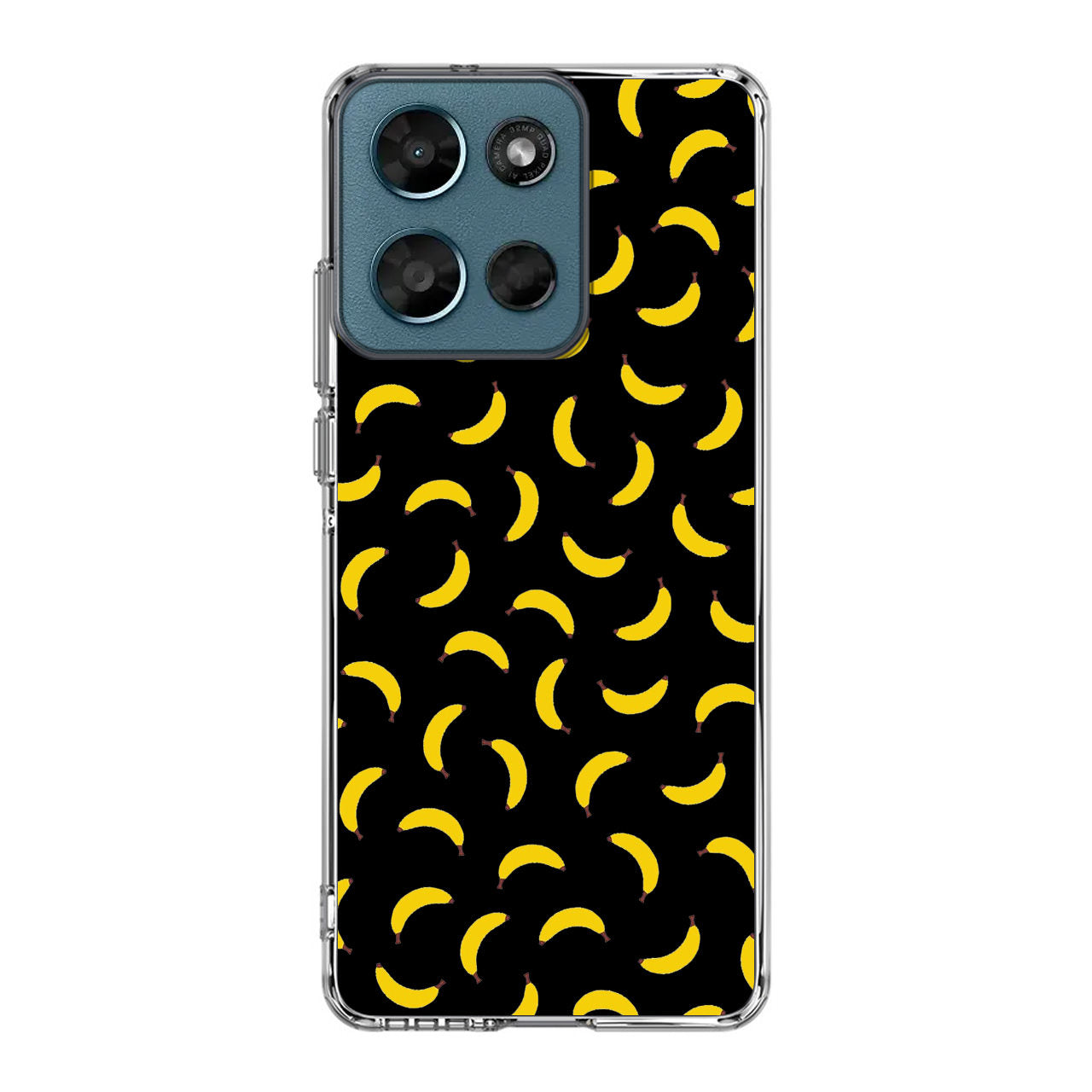 Bananas Fruit Pattern Black Motorola Moto G Play 2026 Case