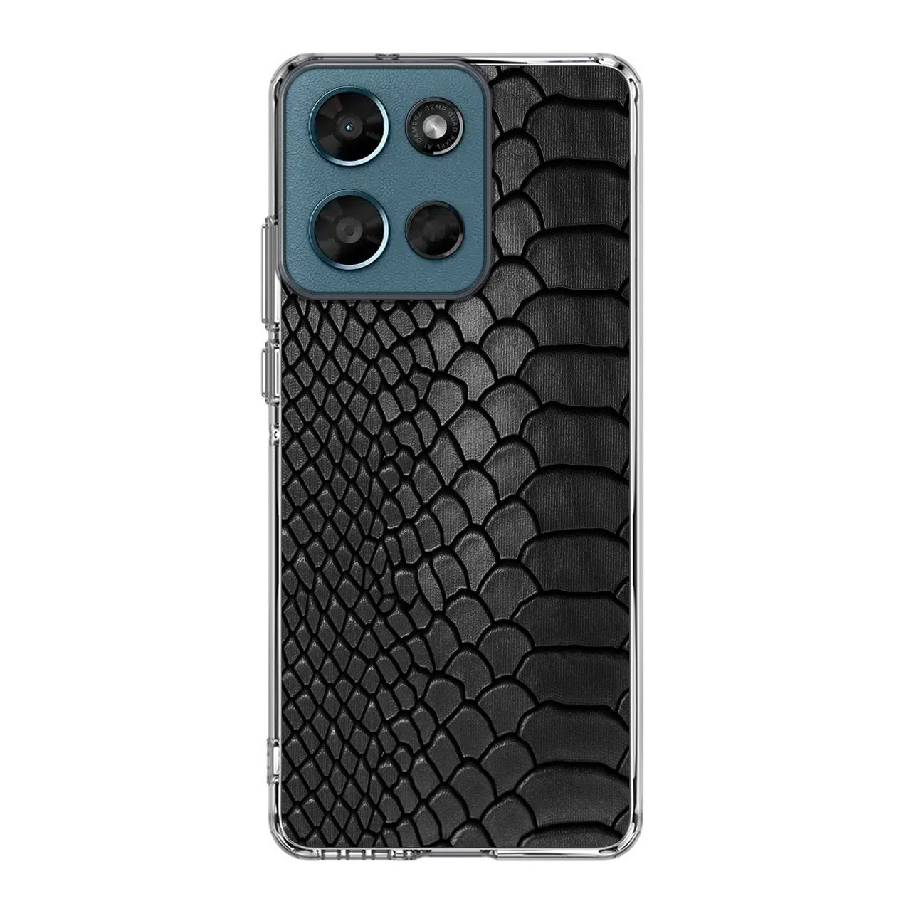Black Snake Skin Texture Motorola Moto G Play 2026 Case