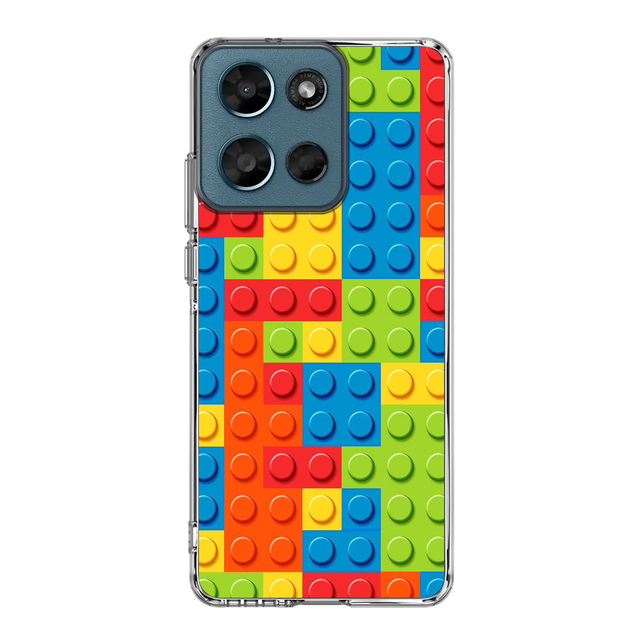 Blocks Rainbow Pattern Motorola Moto G Play 2026 Case
