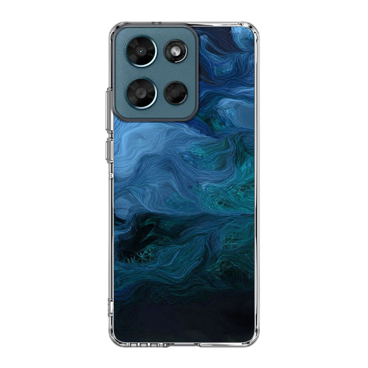 Blue Abstract Art Motorola Moto G Play 2026 Case