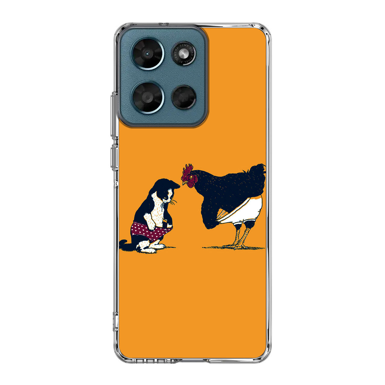 Cat Chicken Yellow Underwear Cute Motorola Moto G Play 2026 Case