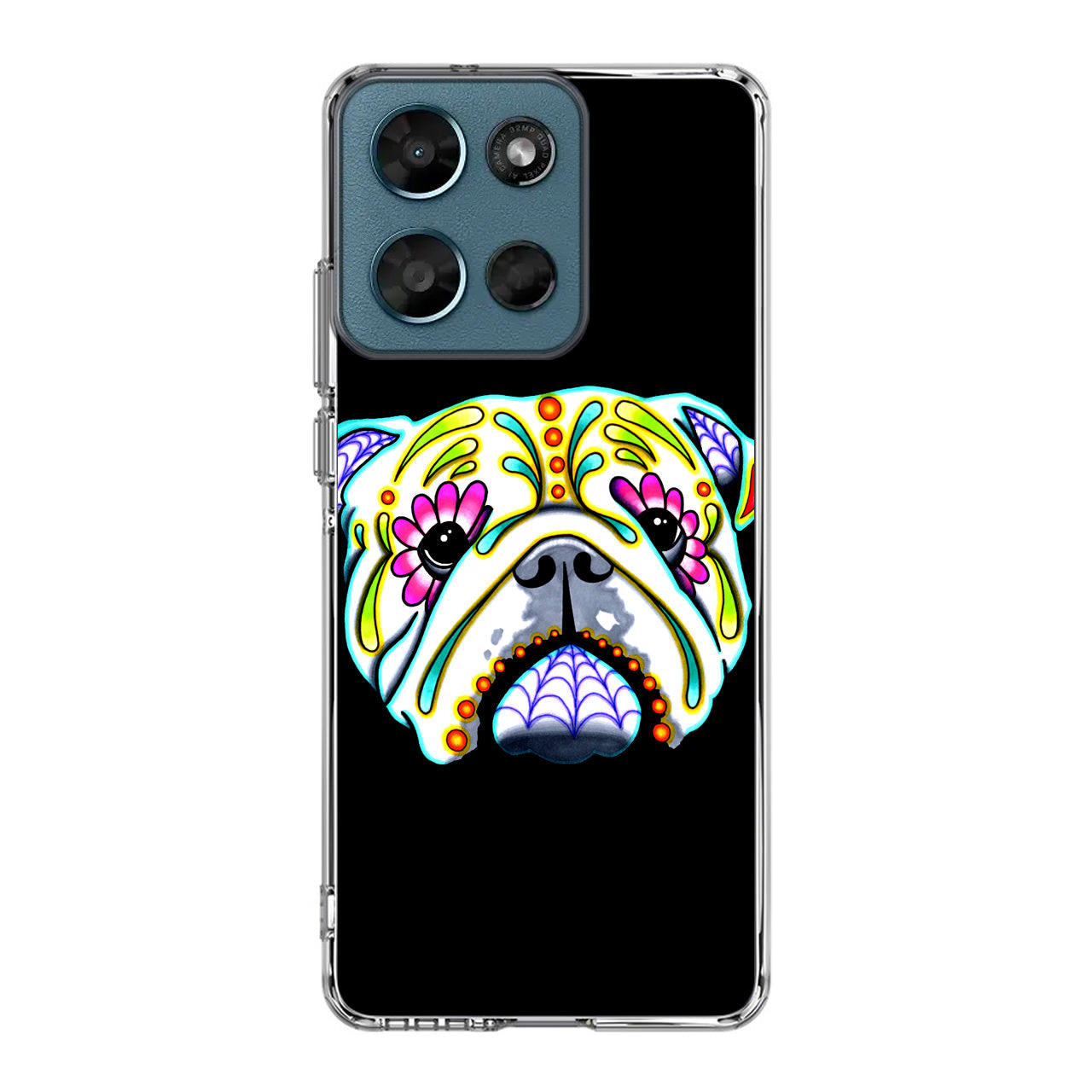 Colorful Bulldog Art Motorola Moto G Play 2026 Case