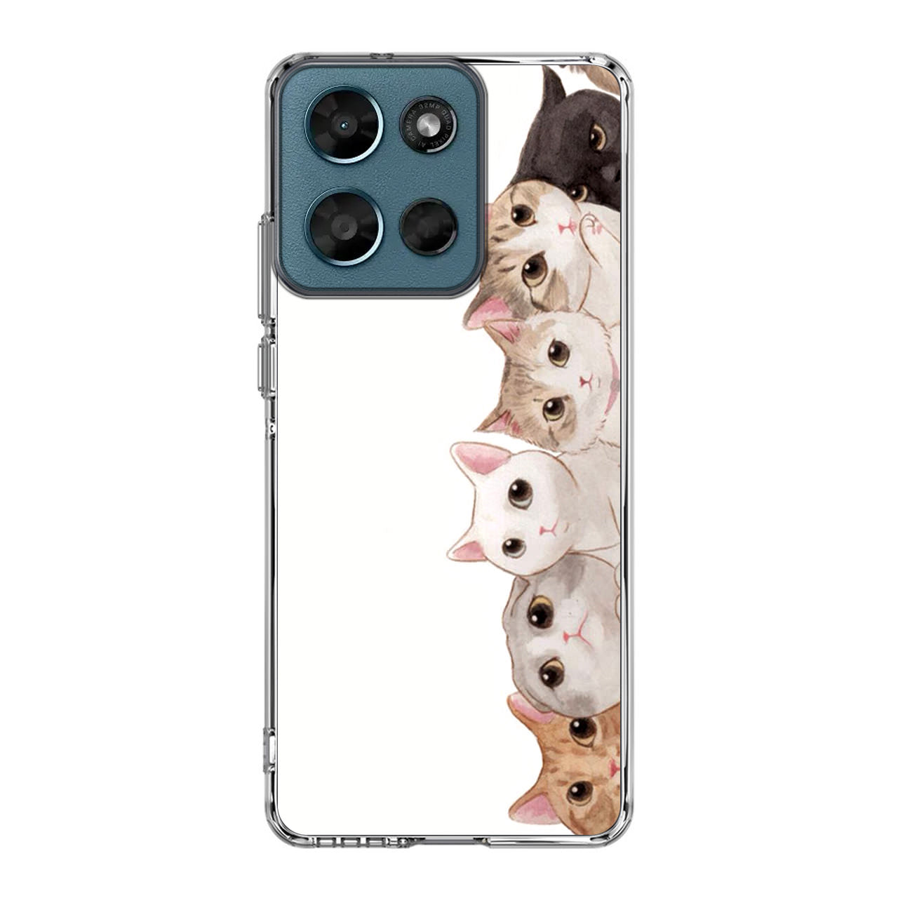 Cute Cats Vertical Motorola Moto G Play 2026 Case