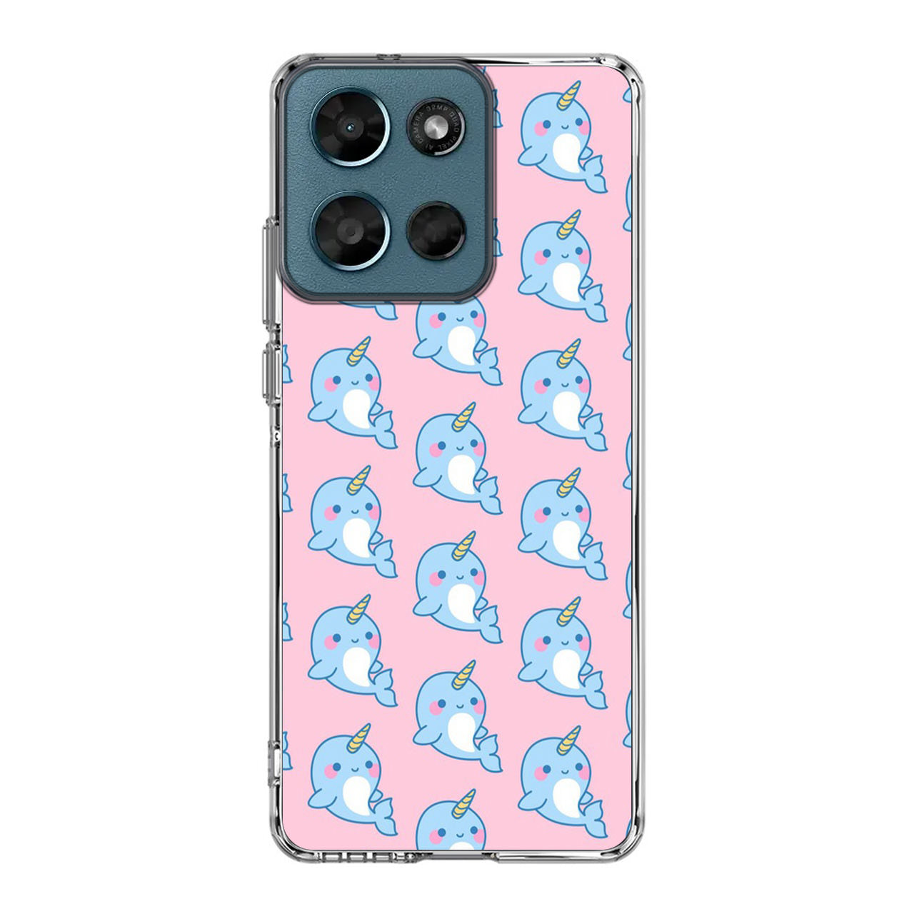 Horned Whales Pattern Motorola Moto G Play 2026 Case