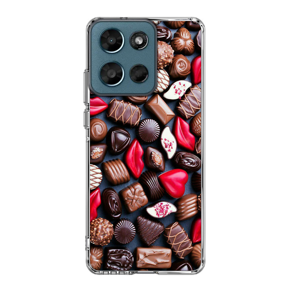 I Love Choco Pattern Motorola Moto G Play 2026 Case