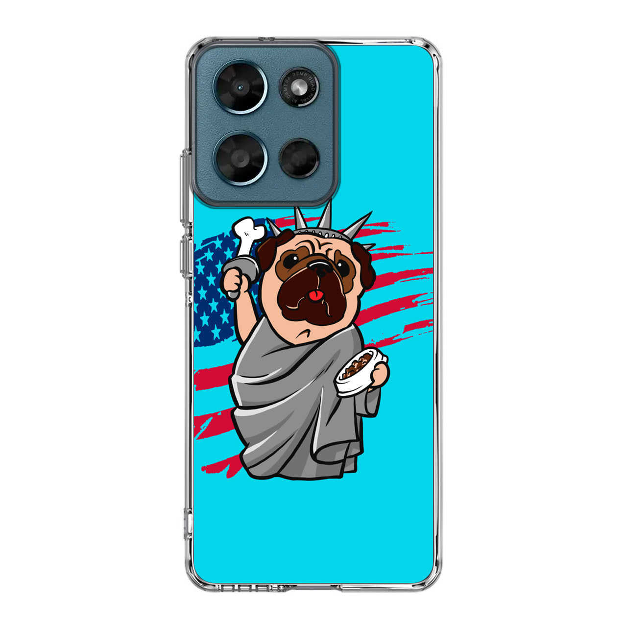 Independence Day Pug Motorola Moto G Play 2026 Case