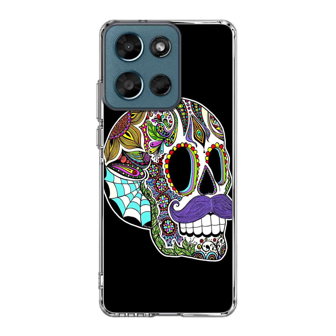 Mustache Sugar Skull Motorola Moto G Play 2026 Case