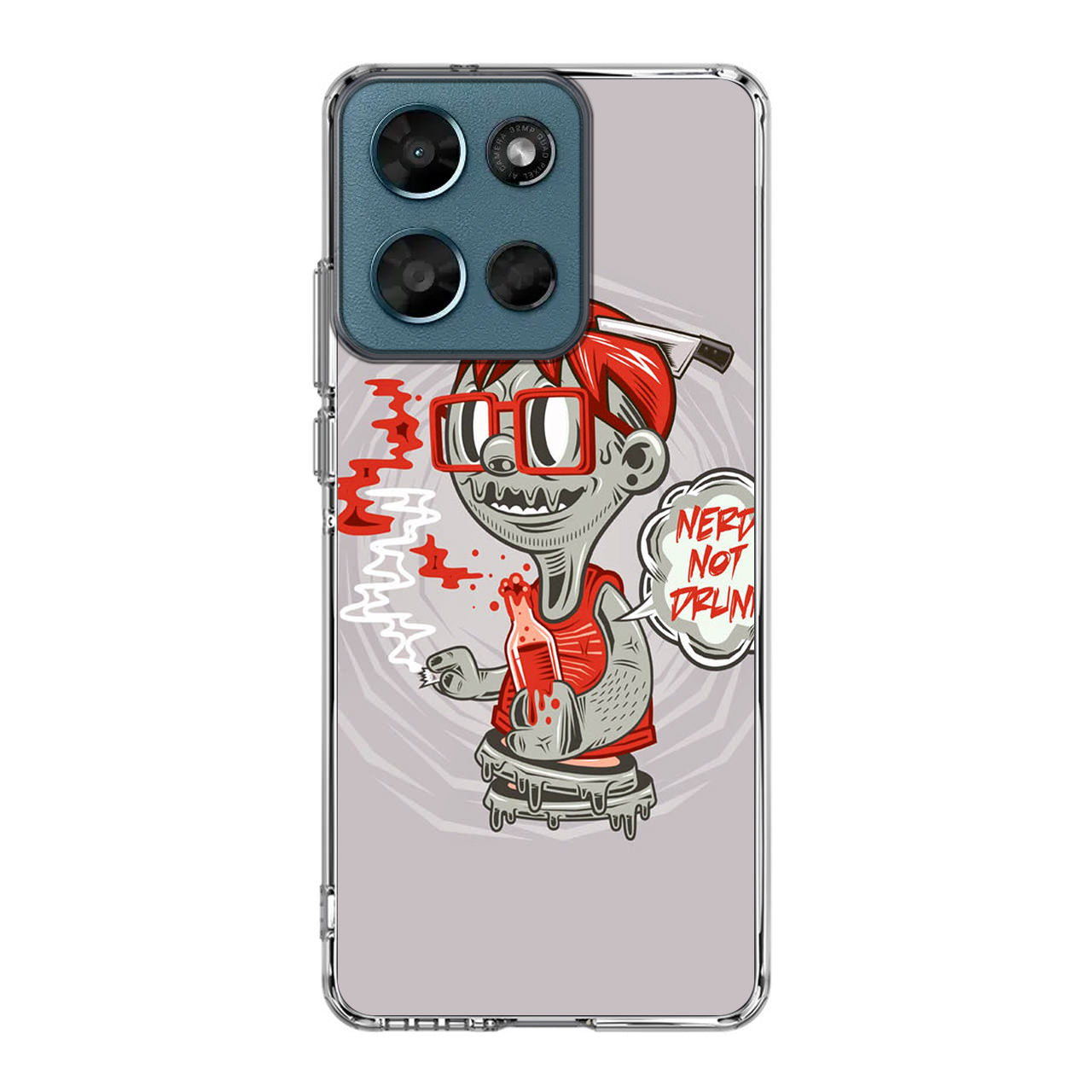 Nerd Not Drunk Zombie Motorola Moto G Play 2026 Case