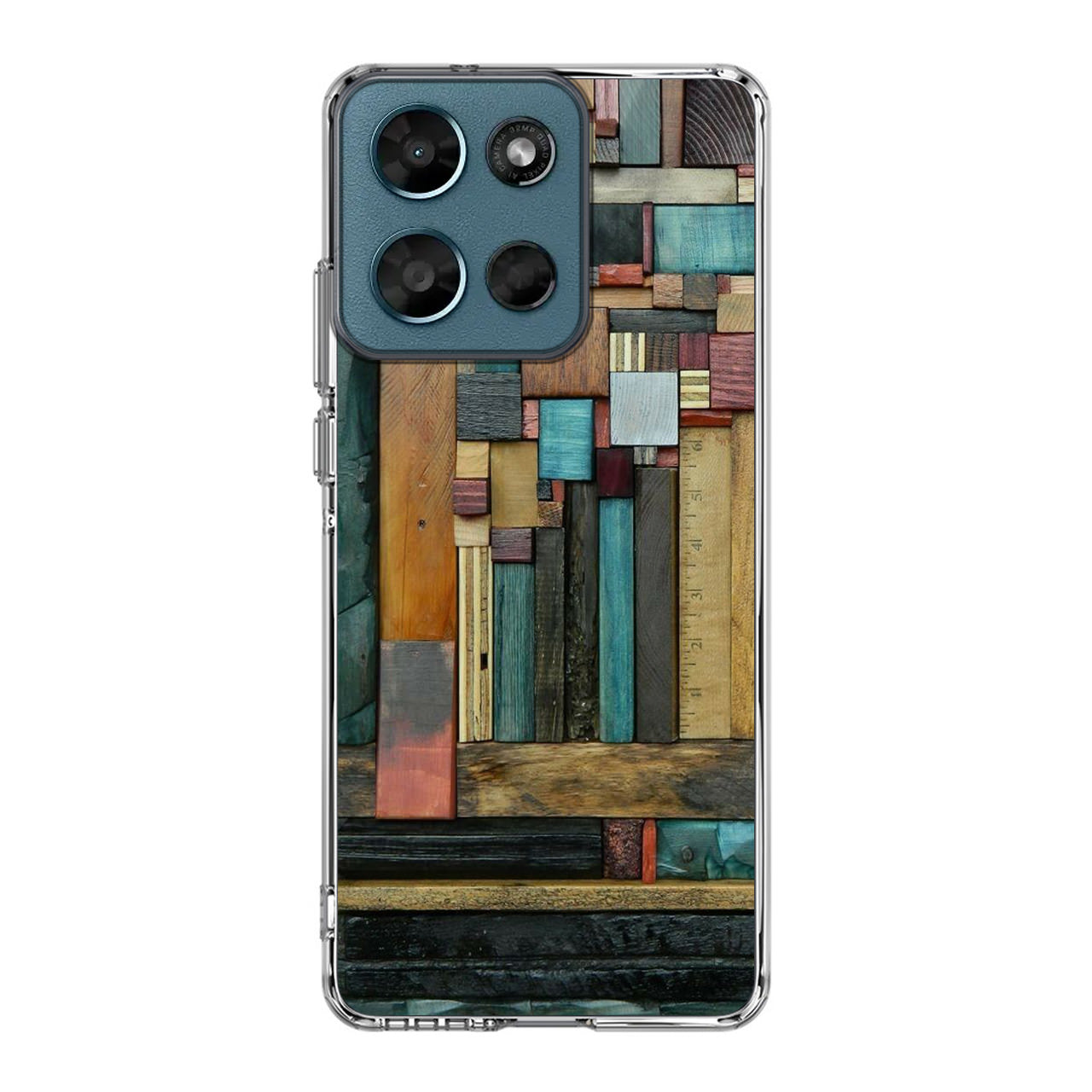 Painted Abstract Wood Sculptures Motorola Moto G Play 2026 Case