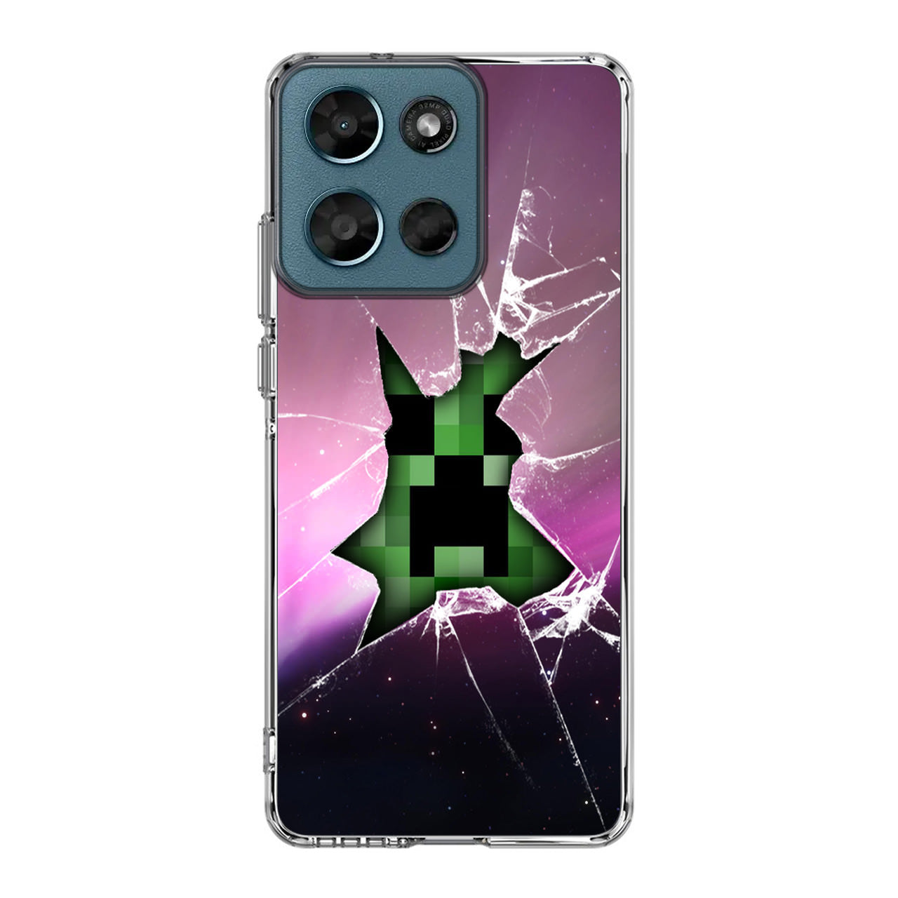 Creeper Glass Broken Violet Motorola Moto G Play 2026 Case