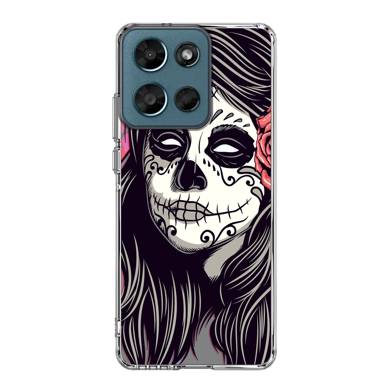 Girl Skull Flower Motorola Moto G Play 2026 Case