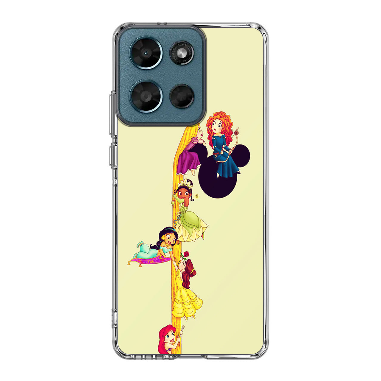Princesses Climbing Rapunzel's Hair Motorola Moto G Play 2026 Case