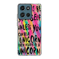 Rainbow Unicorn Quote Motorola Moto G Play 2026 Case