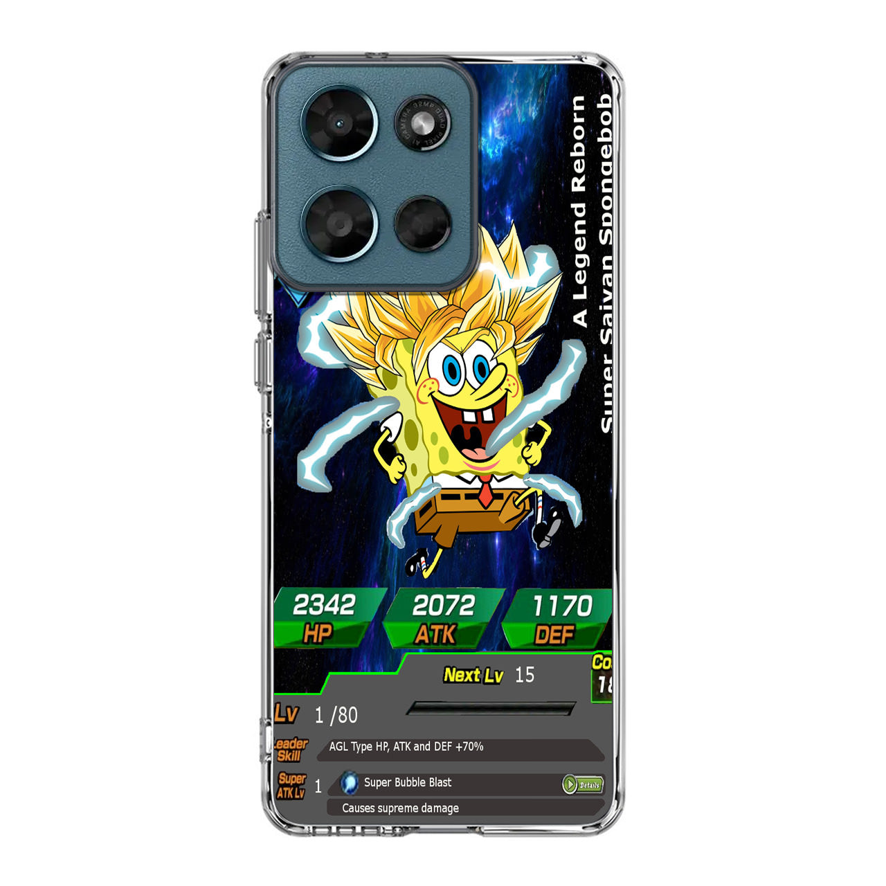 Super Saiyan Spongebob Card Motorola Moto G Play 2026 Case
