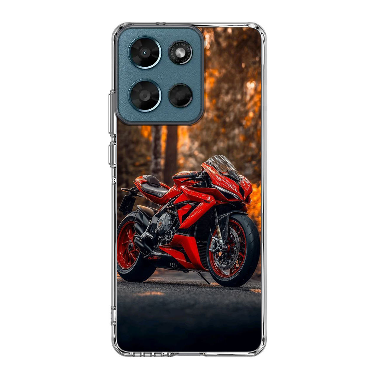Crimson Velocity in Autumn Flame Motorola Moto G Play 2026 Case
