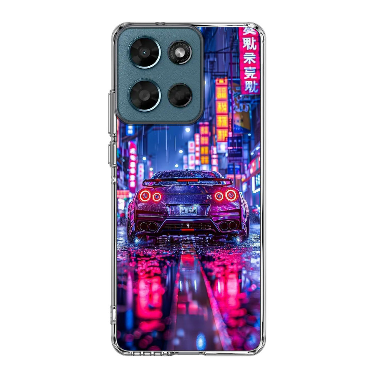 Neon Midnight Drift Tokyo Rain Motorola Moto G Play 2026 Case