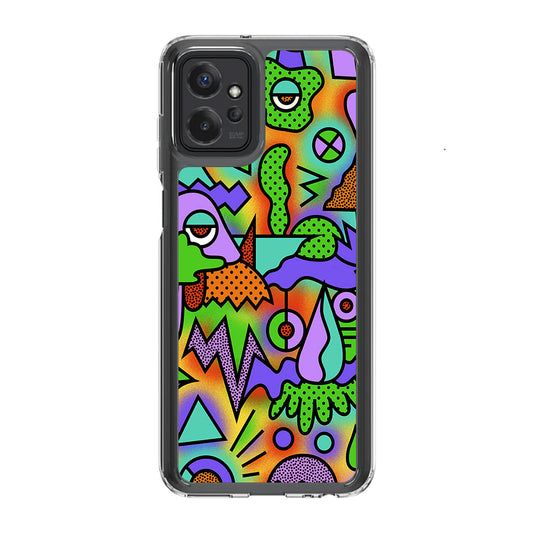 Abstract Colorful Doodle Art Motorola Moto G Power 5G 2023 Case