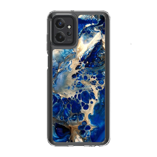 Abstract Golden Blue Paint Art Motorola Moto G Power 5G 2023 Case