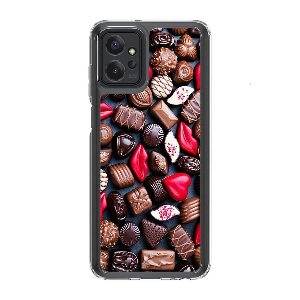 I Love Choco Pattern Motorola Moto G Power 5G 2023 Case