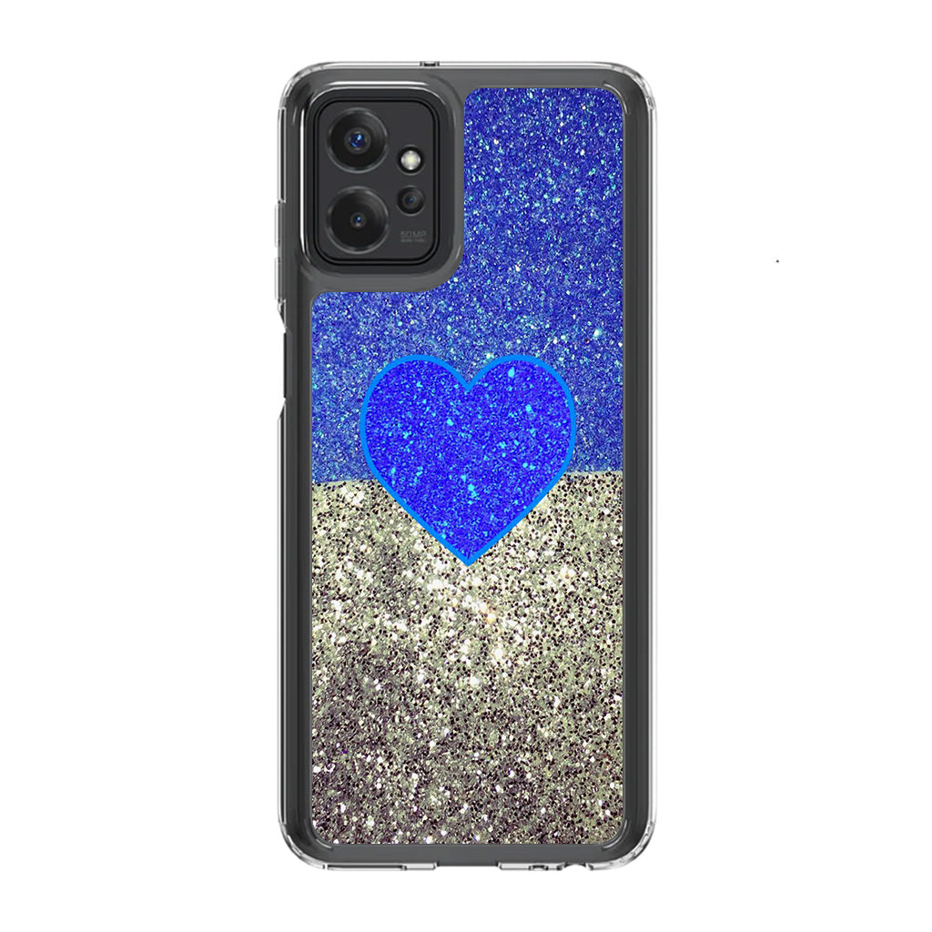 Love Glitter Blue and Grey Motorola Moto G Power 5G 2023 Case