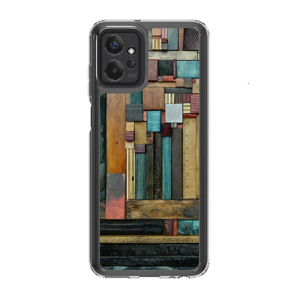 Painted Abstract Wood Sculptures Motorola Moto G Power 5G 2023 Case