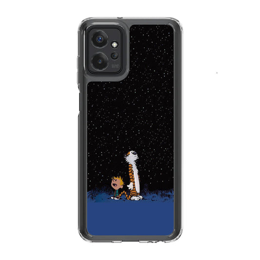 Calvin and Hobbes Space Motorola Moto G Power 5G 2023 Case