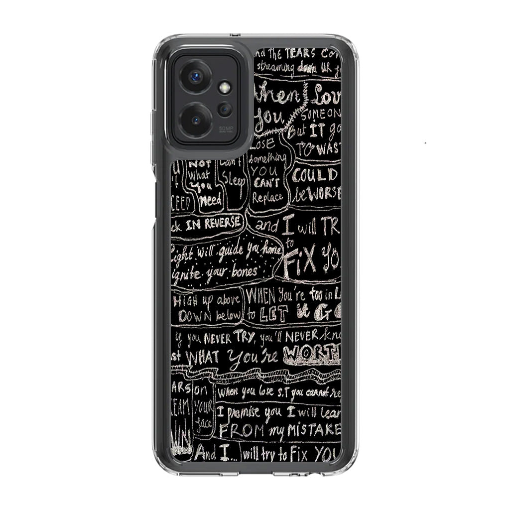 Fix You Lyrics Motorola Moto G Power 5G 2023 Case