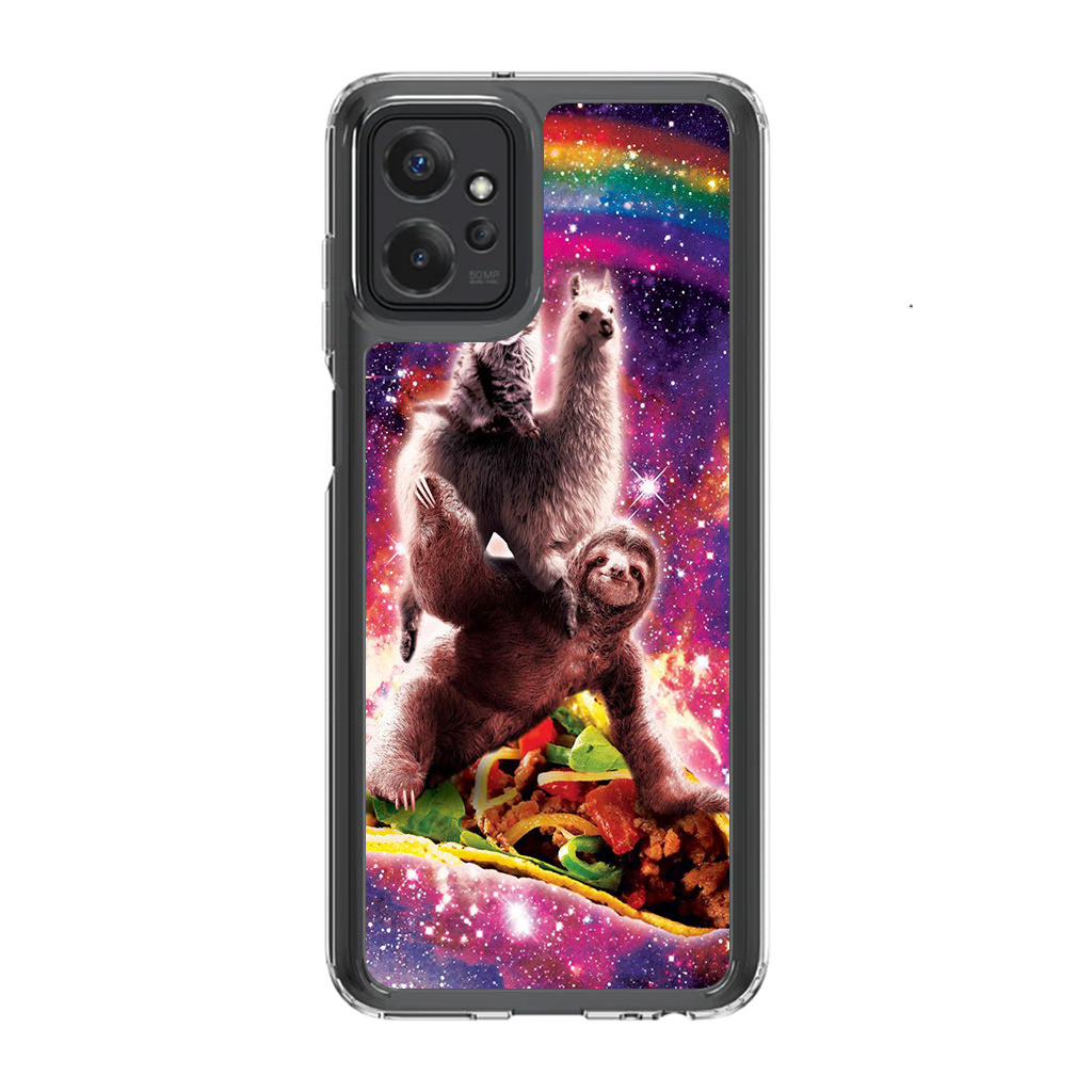 LLama Sloth And Cat Playing Together Motorola Moto G Power 5G 2023 Case