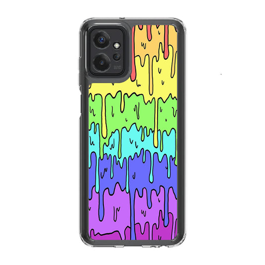 Pastel Kawaii Melting Rainbow Motorola Moto G Power 5G 2023 Case