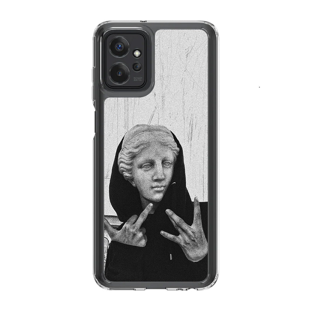 Greek Statue Wearing Hoodie Motorola Moto G Power 5G 2023 Case