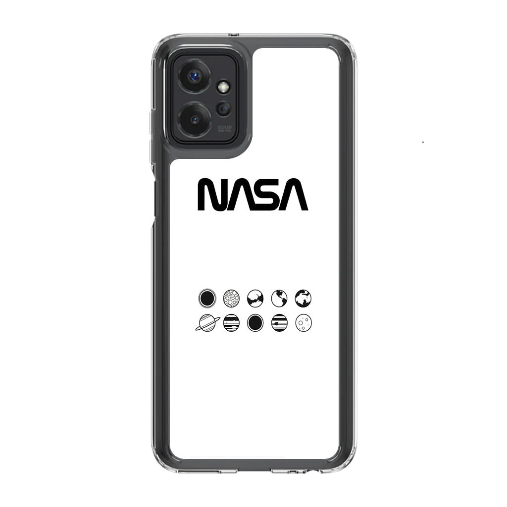 NASA Minimalist White Motorola Moto G Power 5G 2023 Case