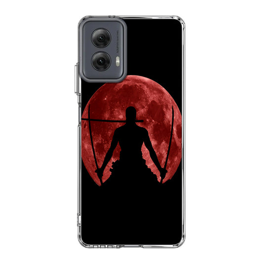 Silhouette Of Zoro In Santoryu Mode Motorola Moto G Power 5G 2024 Case