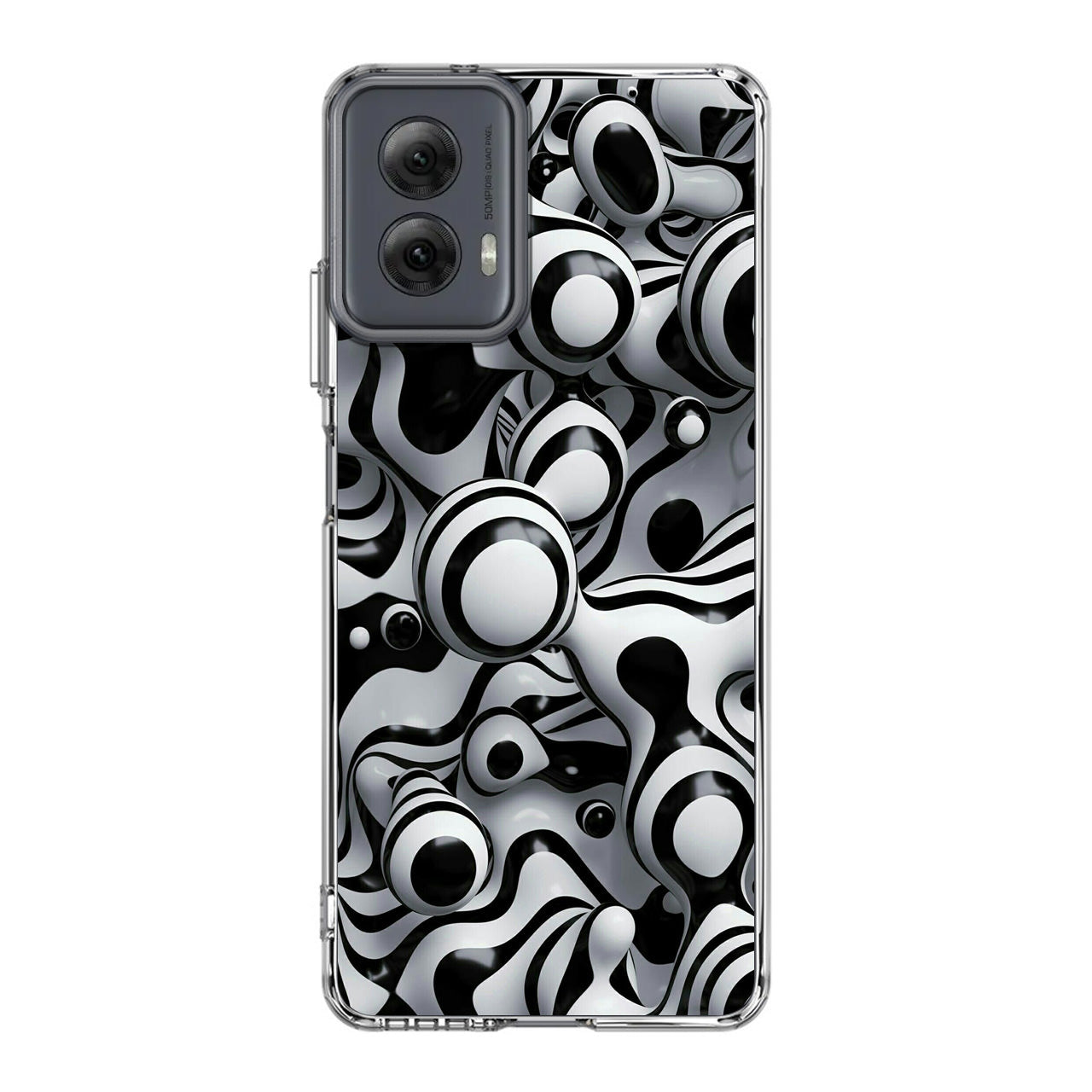 Abstract Art Black White Motorola Moto G Power 5G 2024 Case