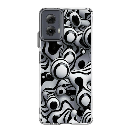 Abstract Art Black White Motorola Moto G Power 5G 2024 Case