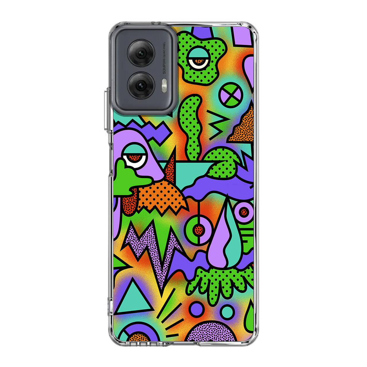 Abstract Colorful Doodle Art Motorola Moto G Power 5G 2024 Case