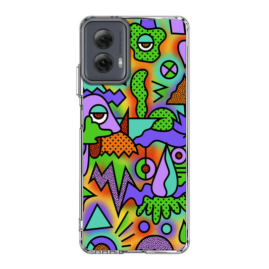 Abstract Colorful Doodle Art Motorola Moto G Power 5G 2024 Case