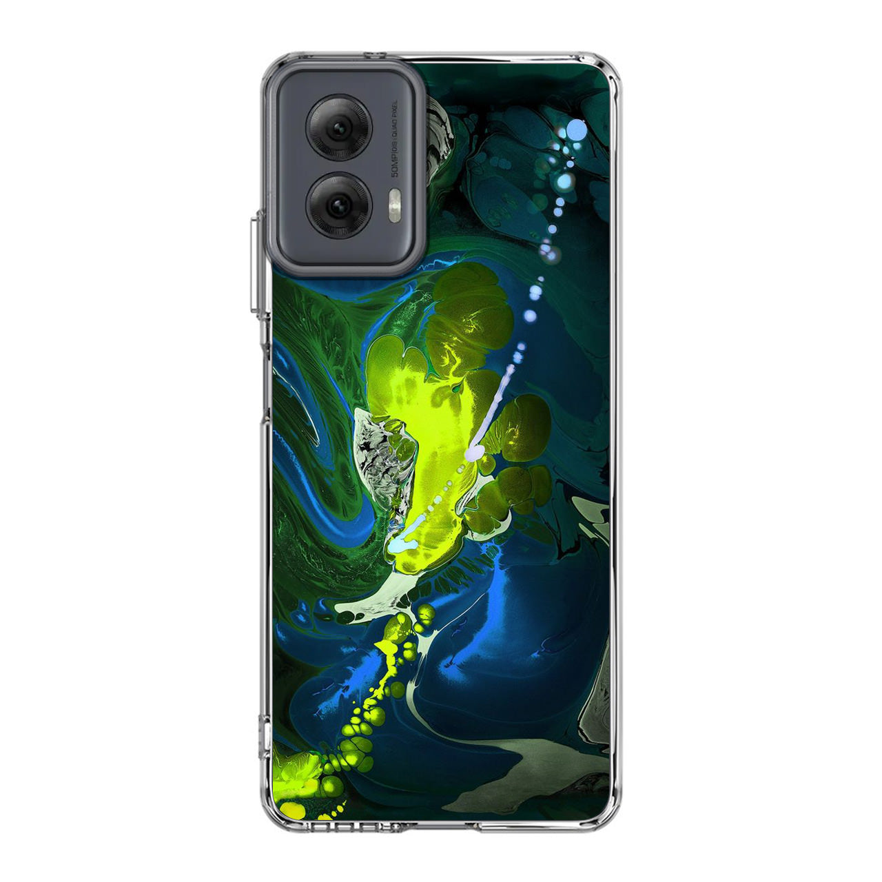 Abstract Green Blue Art Motorola Moto G Power 5G 2024 Case