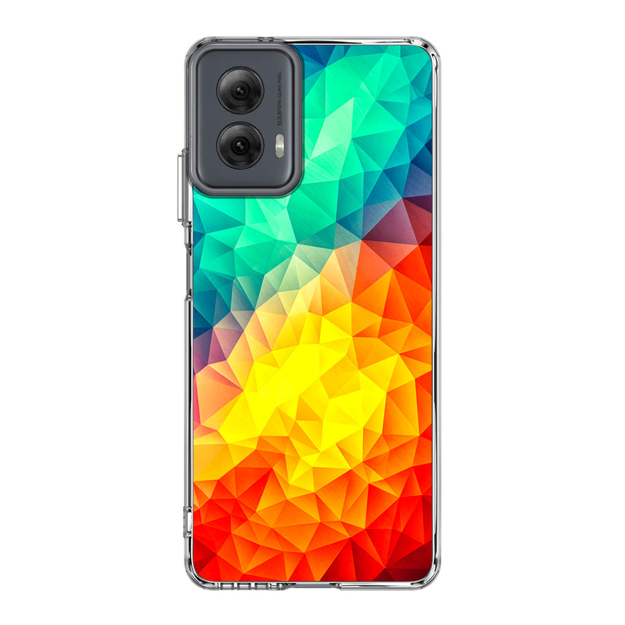 Abstract Multicolor Cubism Painting Motorola Moto G Power 5G 2024 Case