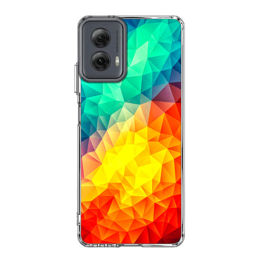 Abstract Multicolor Cubism Painting Motorola Moto G Power 5G 2024 Case
