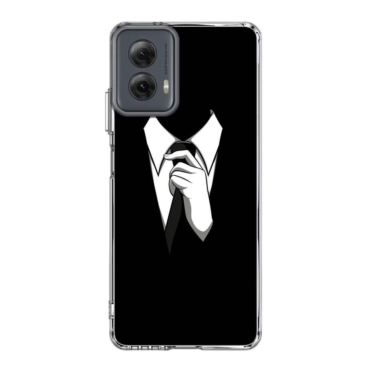 Anonymous Black White Tie Motorola Moto G Power 5G 2024 Case