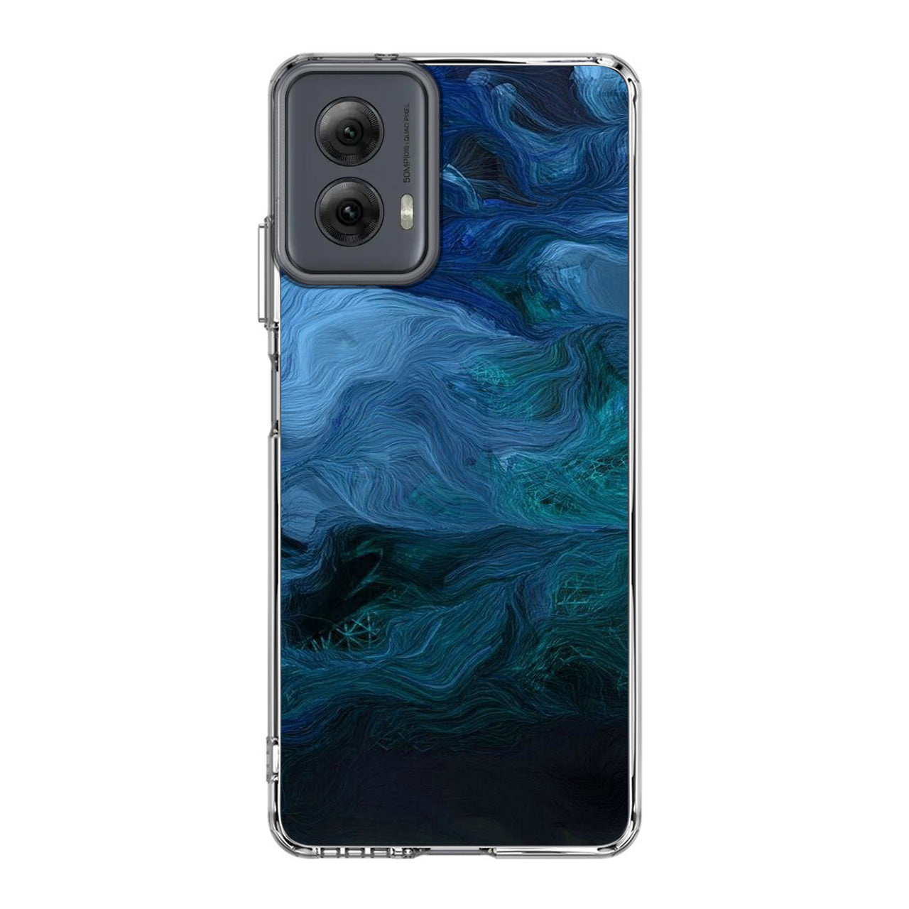 Blue Abstract Art Motorola Moto G Power 5G 2024 Case