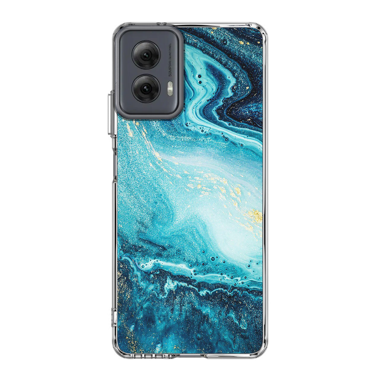 Blue Water Glitter Motorola Moto G Power 5G 2024 Case
