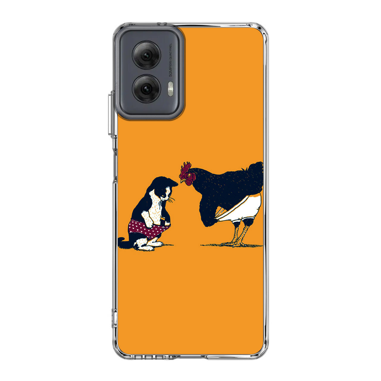Cat Chicken Yellow Underwear Cute Motorola Moto G Power 5G 2024 Case