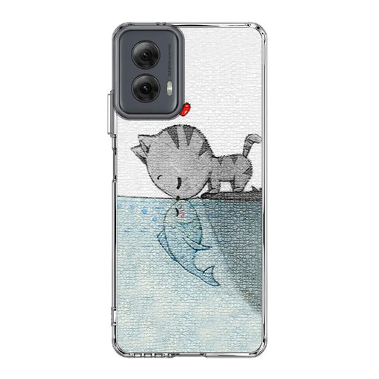 Cat Fish Kisses Motorola Moto G Power 5G 2024 Case